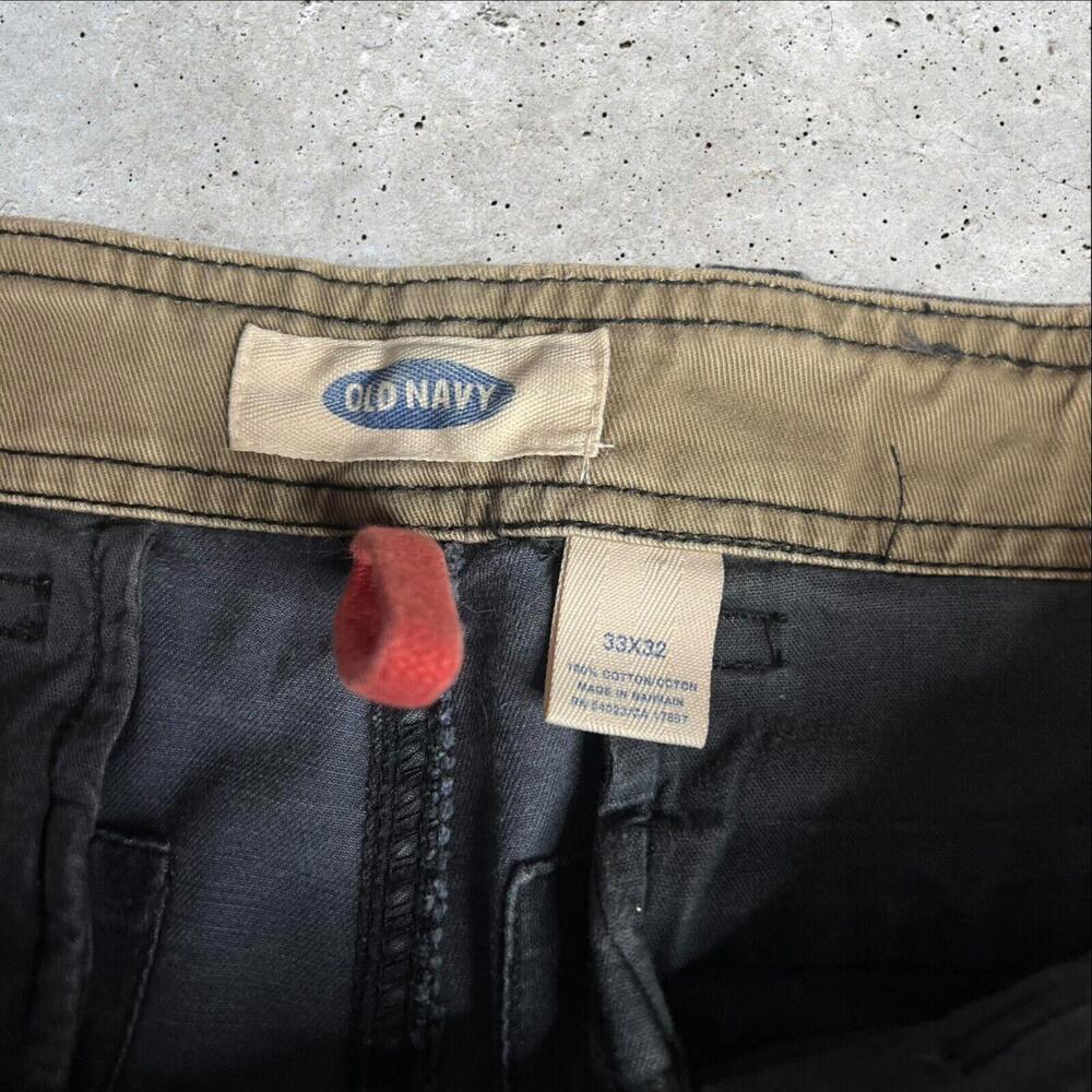 Y2k Old Navy Military Cargo Pants Utility Baggy Loose Fit Size 33x32 - Picture 3 of 6